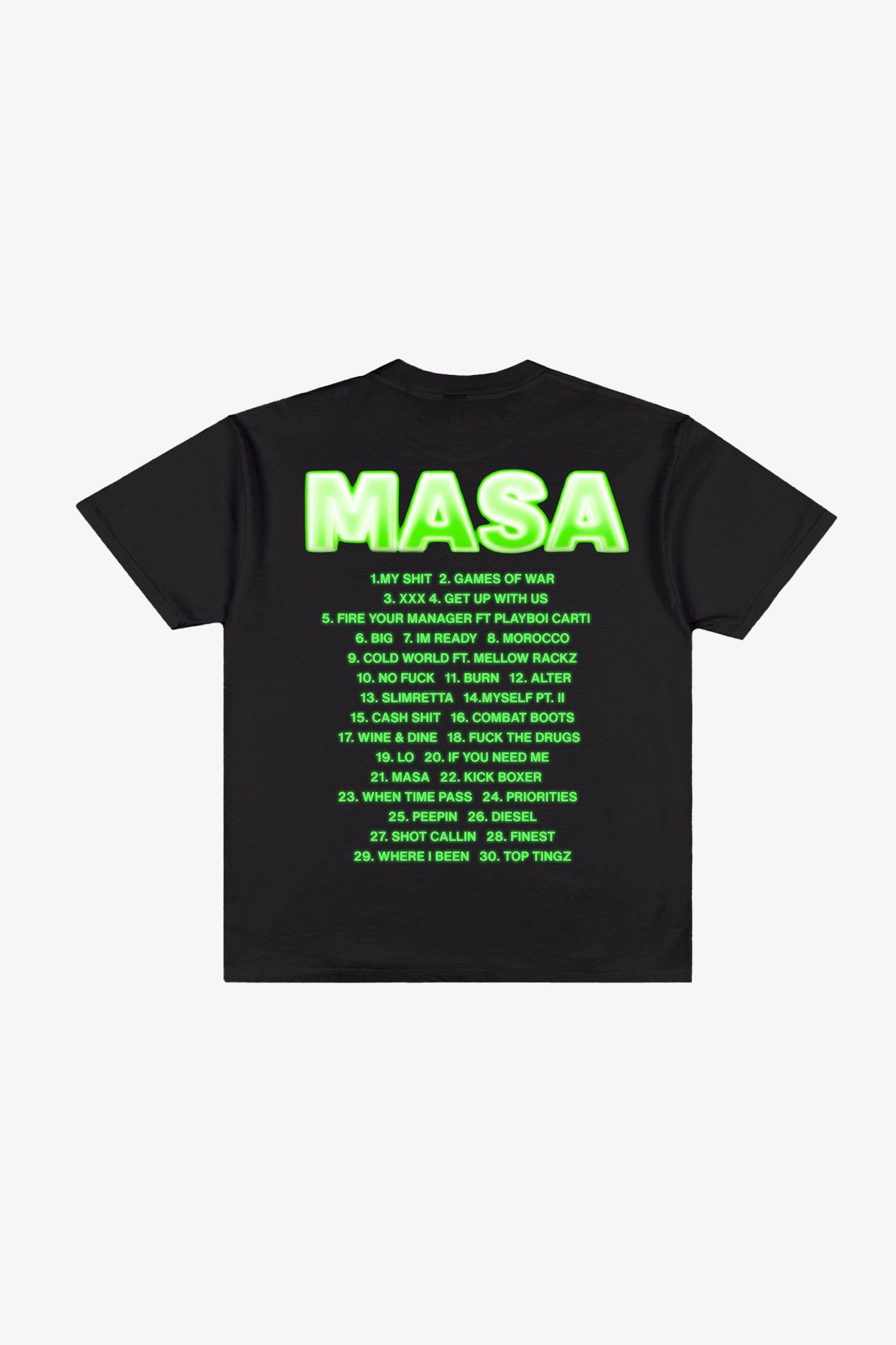 MASA Album Tracklist T-Shirt – YoungBoy Never Broke Again Online Store